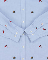 Vintage Tommy Hilfiger Embroidered Chambray New York Fit Long Sleeve Shirt - M