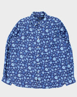 Vintage Polo Ralph Lauren Floral Luxury Linen Long Sleeve Shirt - XL