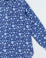 Vintage Polo Ralph Lauren Floral Luxury Linen Long Sleeve Shirt - XL