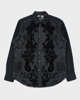 Vintage Y2K 00s Robert Graham Contrast Stitch Patterned Long Sleeve Shirt - M