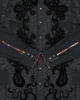 Vintage Y2K 00s Robert Graham Contrast Stitch Patterned Long Sleeve Shirt - M