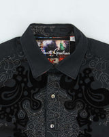 Vintage Y2K 00s Robert Graham Contrast Stitch Patterned Long Sleeve Shirt - M