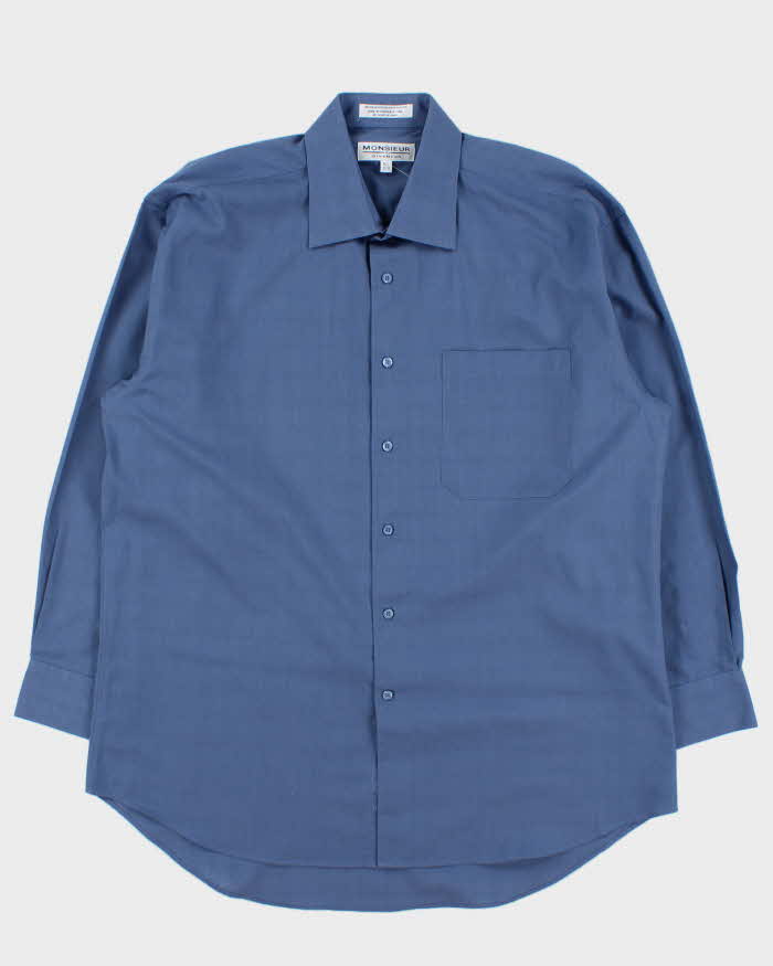 Vintage 1990s Monsieur By Givenchy Subtle Checked Long Sleeve Shirt - L