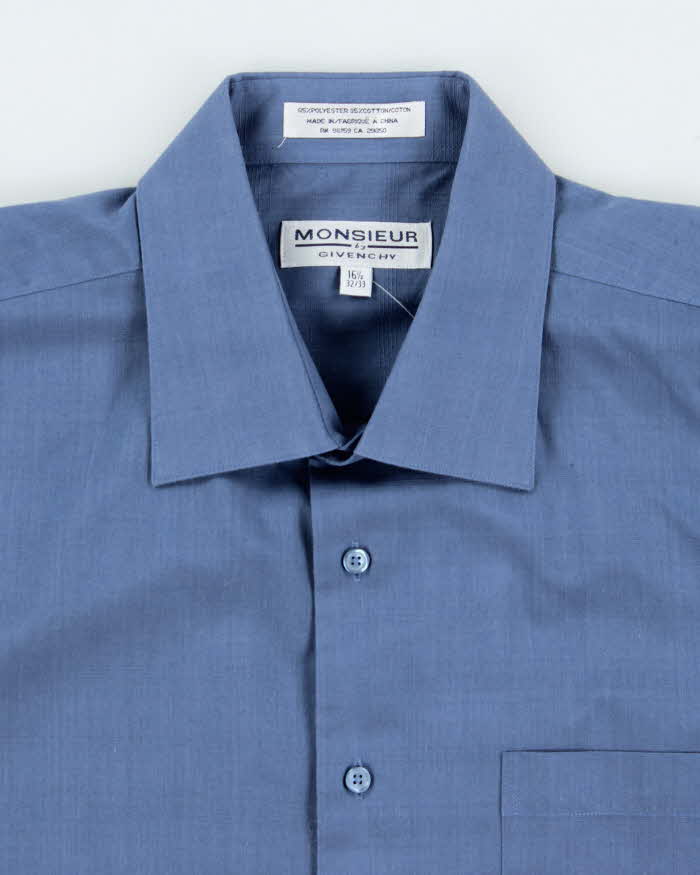 Vintage 1990s Monsieur By Givenchy Subtle Checked Long Sleeve Shirt - L