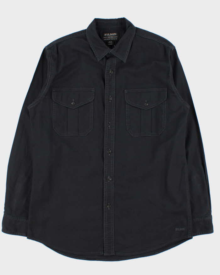 Vintage Filson Midnight Navy Long Sleeve Workwear Shirt - M