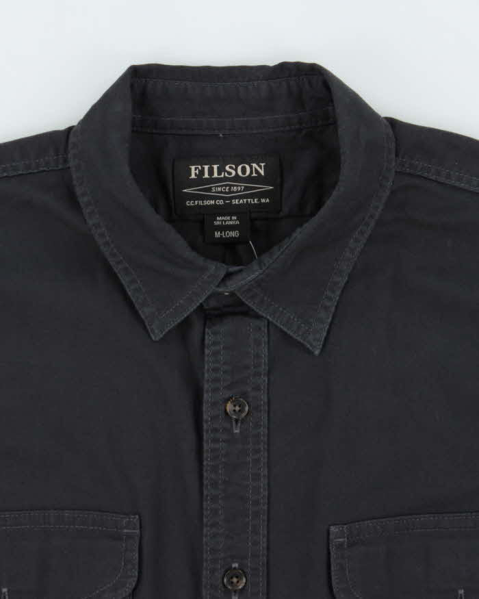 Vintage Filson Midnight Navy Long Sleeve Workwear Shirt - M