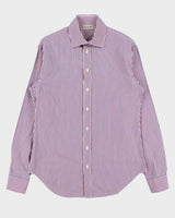 Vintage 1990s Emporio Armani Striped Long Sleeve Shirt - M