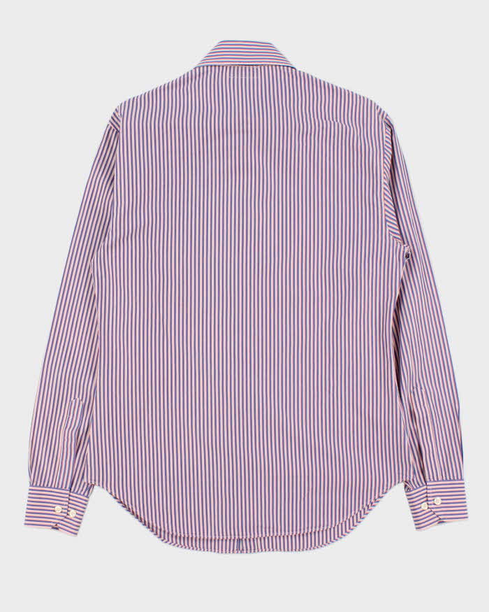 Vintage 1990s Emporio Armani Striped Long Sleeve Shirt - M