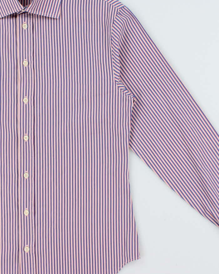 Vintage 1990s Emporio Armani Striped Long Sleeve Shirt - M