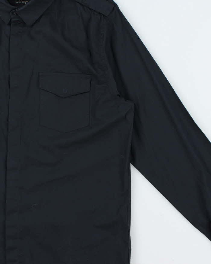 Vintage Y2K 00s Guess Smart Slim Fit Epaulette Long Sleeve Shirt - L