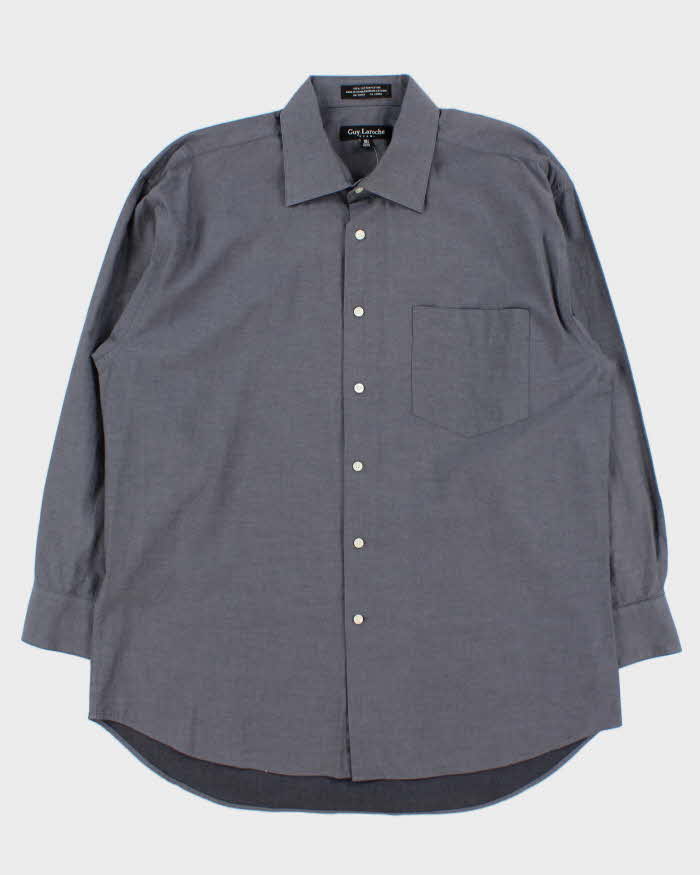 Vintage 1990s Guy Laroche Chambray Long Sleeve Shirt - L