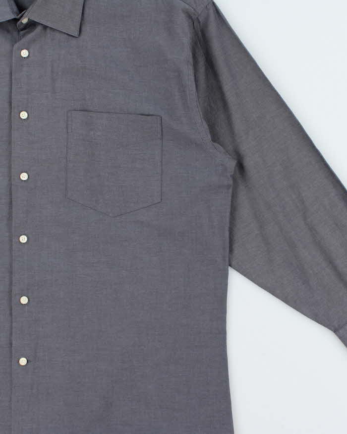 Vintage 1990s Guy Laroche Chambray Long Sleeve Shirt - L