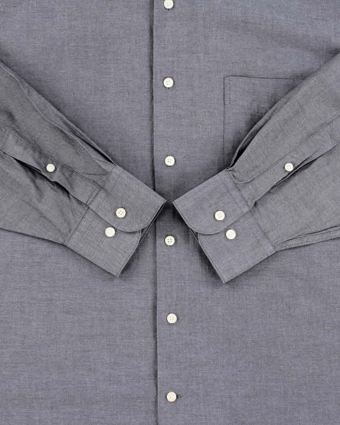 Vintage 1990s Guy Laroche Chambray Long Sleeve Shirt - L