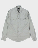 Vintage Y2K 00s Armani Jeans Spell Out Long Sleeve Wokwear Shirt - M