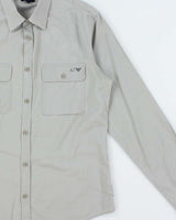 Vintage Y2K 00s Armani Jeans Spell Out Long Sleeve Wokwear Shirt - M