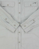 Vintage Y2K 00s Armani Jeans Spell Out Long Sleeve Wokwear Shirt - M