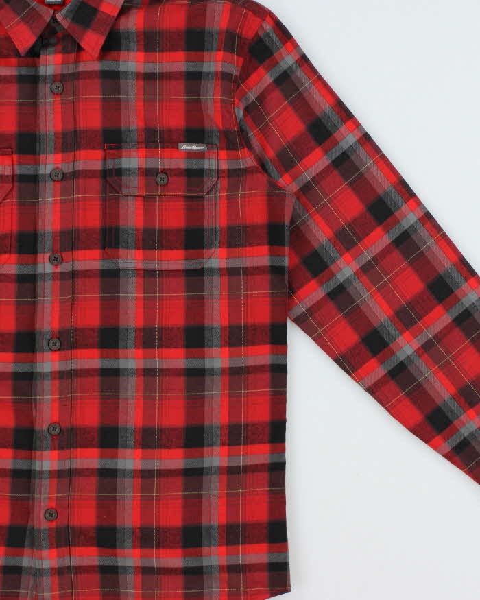 Vintage Eddie Bauer Plaid Flannel Long Sleeve Shirt - M
