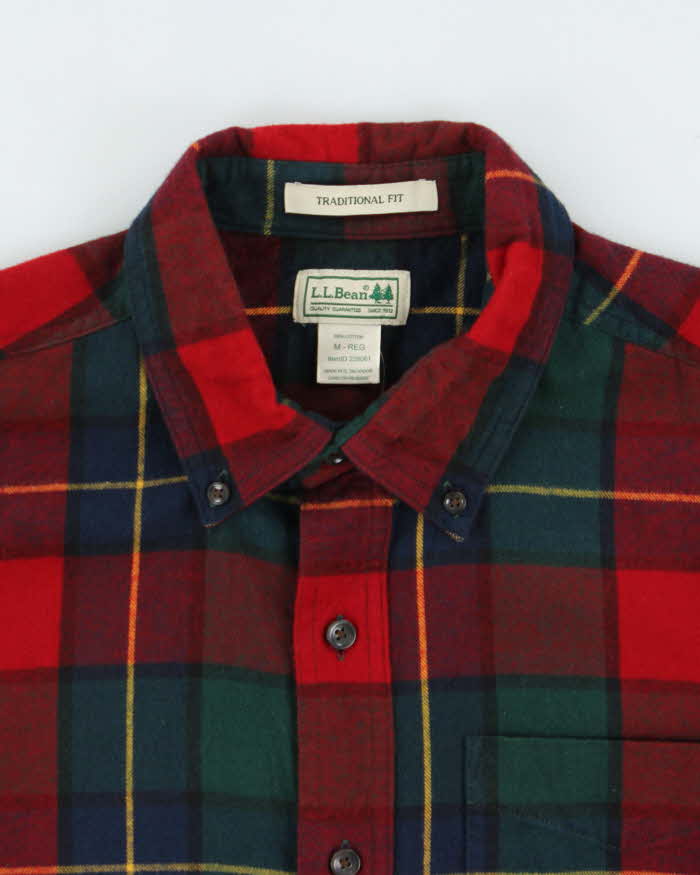 Vintage L.L.Bean Tartan Flannel Traditional Fit Long Sleeve Shirt - M