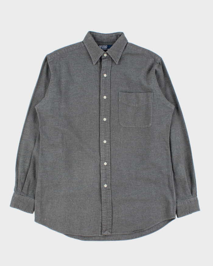 Vintage Ralph Lauren Oversized Plain Flannel Shirt - S