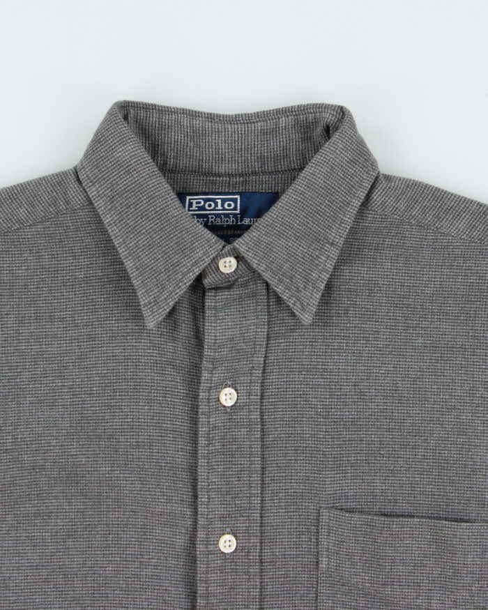 Vintage Ralph Lauren Oversized Plain Flannel Shirt - S