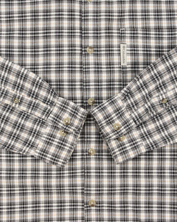 Vintage 90s Columbia Check Long Sleeve Shirt - M