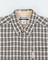Vintage 90s Columbia Check Long Sleeve Shirt - M