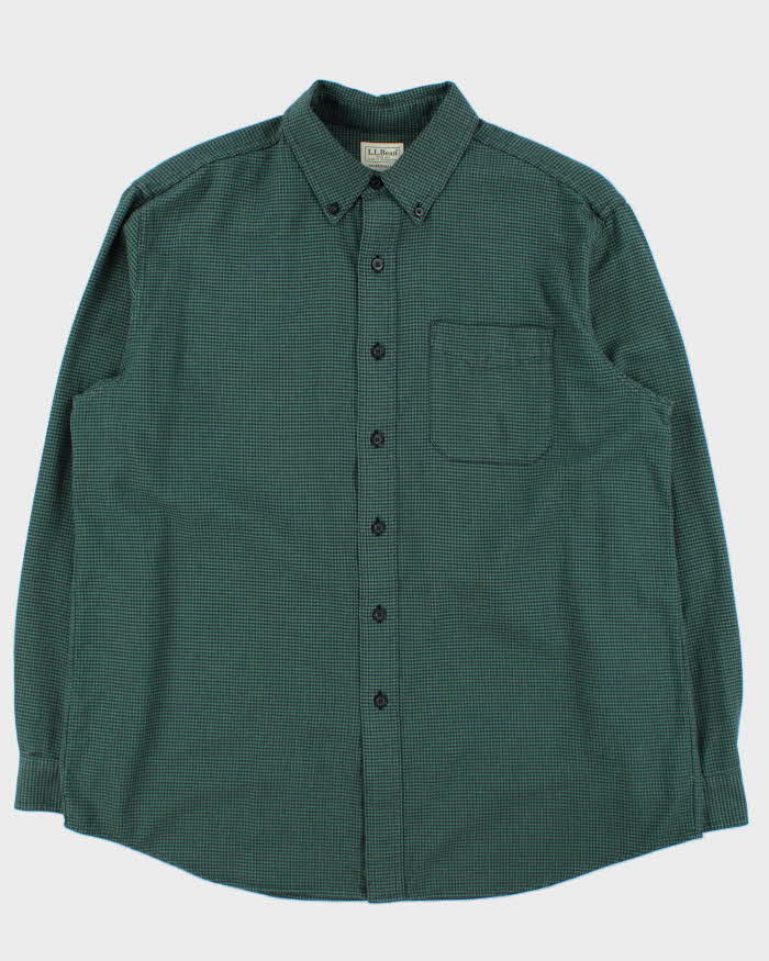 Vintage L.L. Bean Dogtooth Flannel Shirt - L