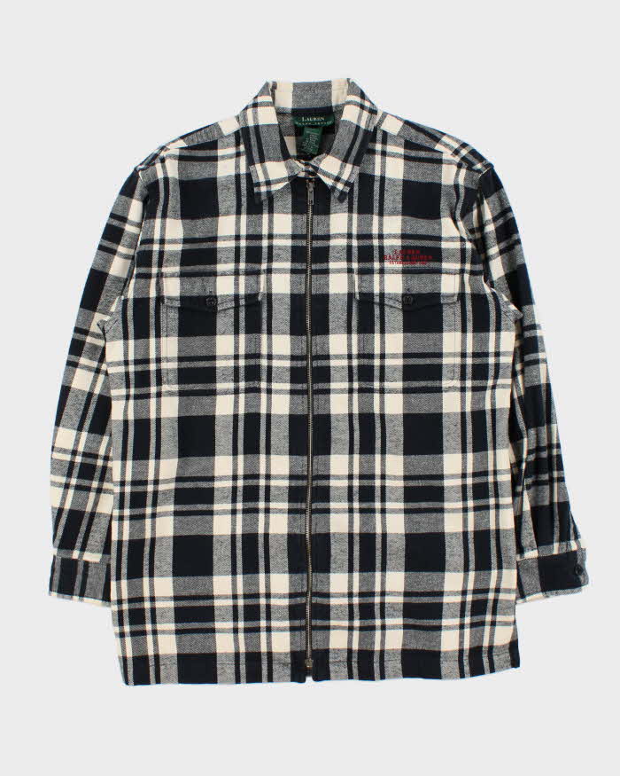 Vintage 90s Ralph Lauren Zip-up Flannel Shacket - M
