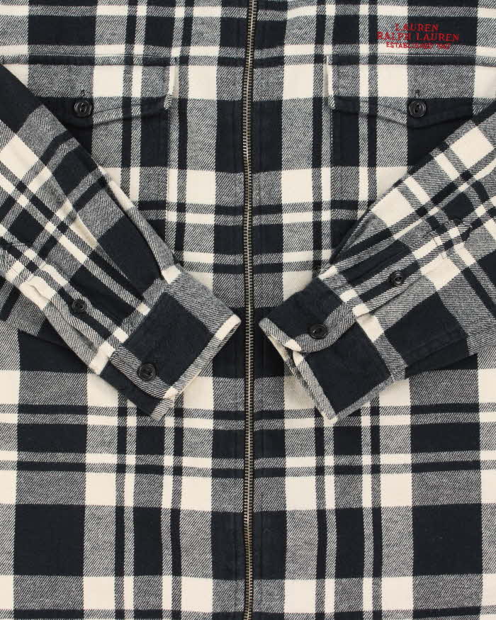 Vintage 90s Ralph Lauren Zip-up Flannel Shacket - M