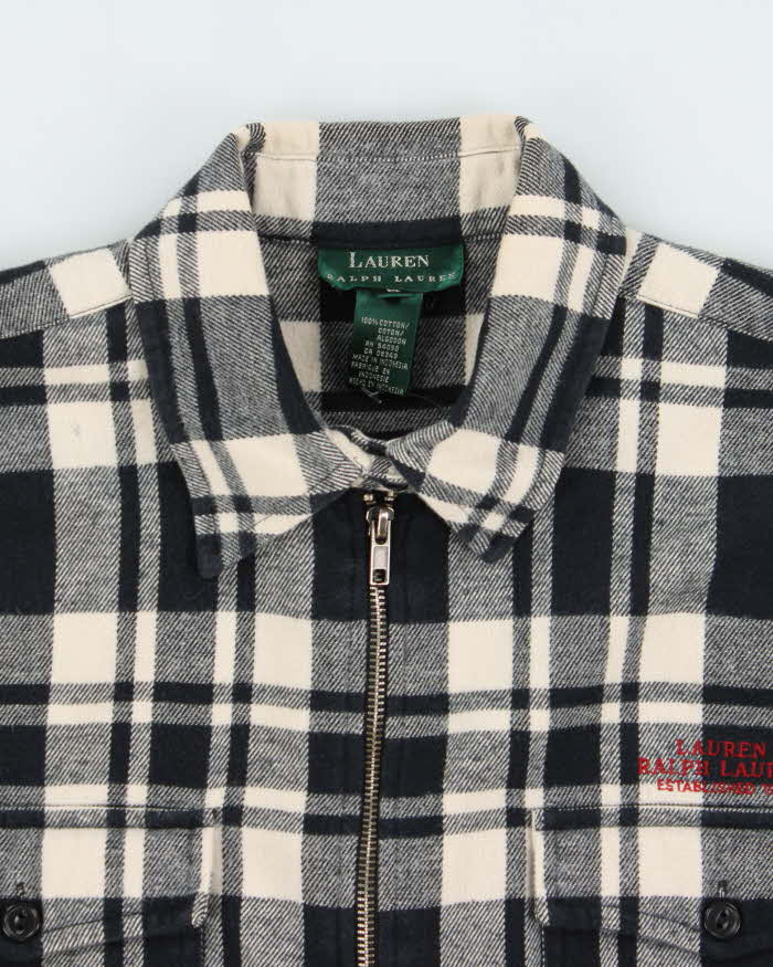 Vintage 90s Ralph Lauren Zip-up Flannel Shacket - M