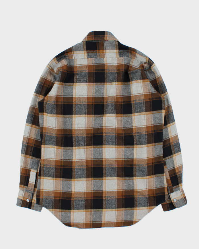 Vintage 1970s Palermo Plaid Flannel Long Sleeve Shirt - M