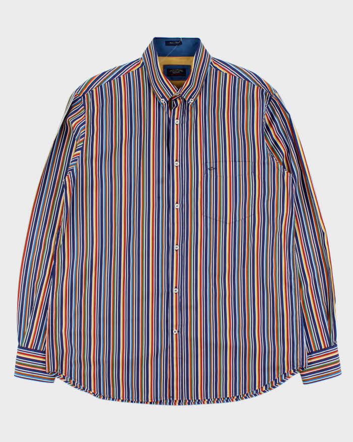 Vintage 00s Paul & Shark Striped Long Sleeve Shirt - L