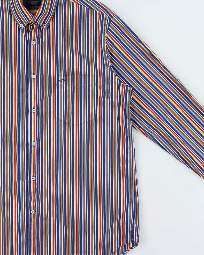 Vintage 00s Paul & Shark Striped Long Sleeve Shirt - L