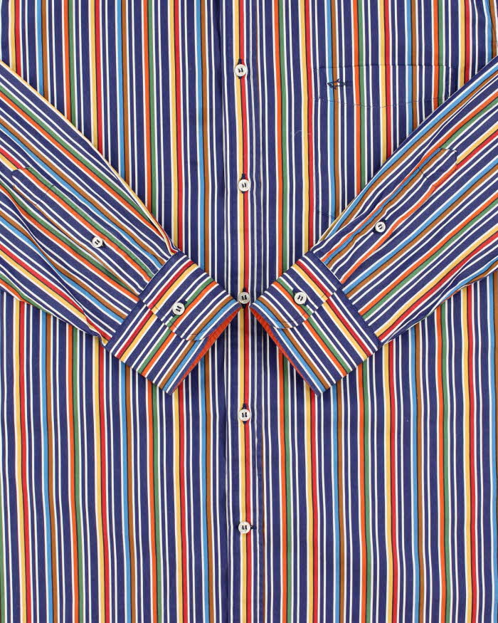 Vintage 00s Paul & Shark Striped Long Sleeve Shirt - L