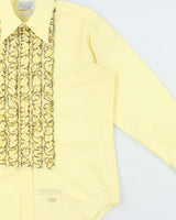 Vintage 1970s Arrow Ruffle Long Sleeve Dress Shirt - L
