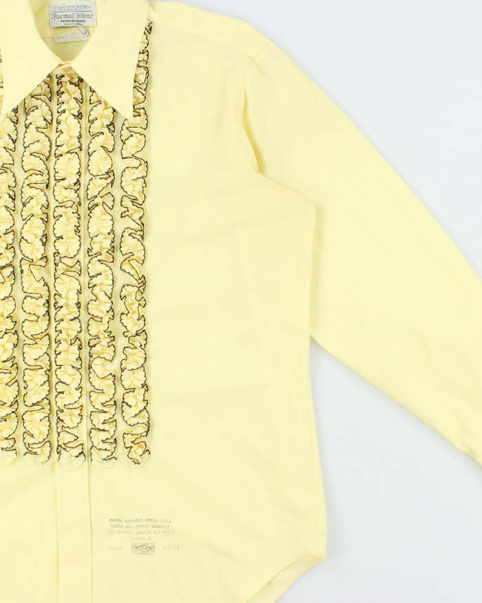Vintage 1970s Arrow Ruffle Long Sleeve Dress Shirt - L
