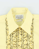Vintage 1970s Arrow Ruffle Long Sleeve Dress Shirt - L