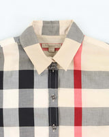 Vintage Y2K 00s Burberry Brit Big Novacheck Long Sleeve Shirt - XS