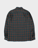 Vintage 1970s Tulane Plaid Flannel Long Sleeve Shirt - L
