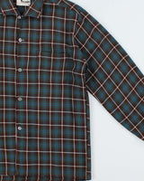 Vintage 1970s Tulane Plaid Flannel Long Sleeve Shirt - L