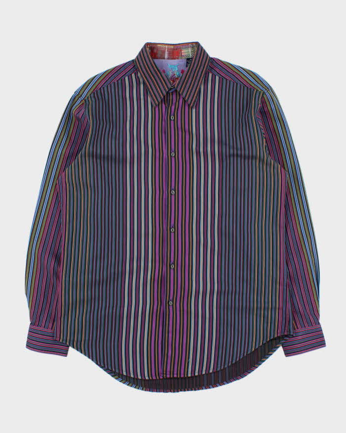 Vintage Y2K 00s Robert Graham Striped Long Sleeve Shirt - M