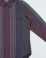 Vintage Y2K 00s Robert Graham Striped Long Sleeve Shirt - M