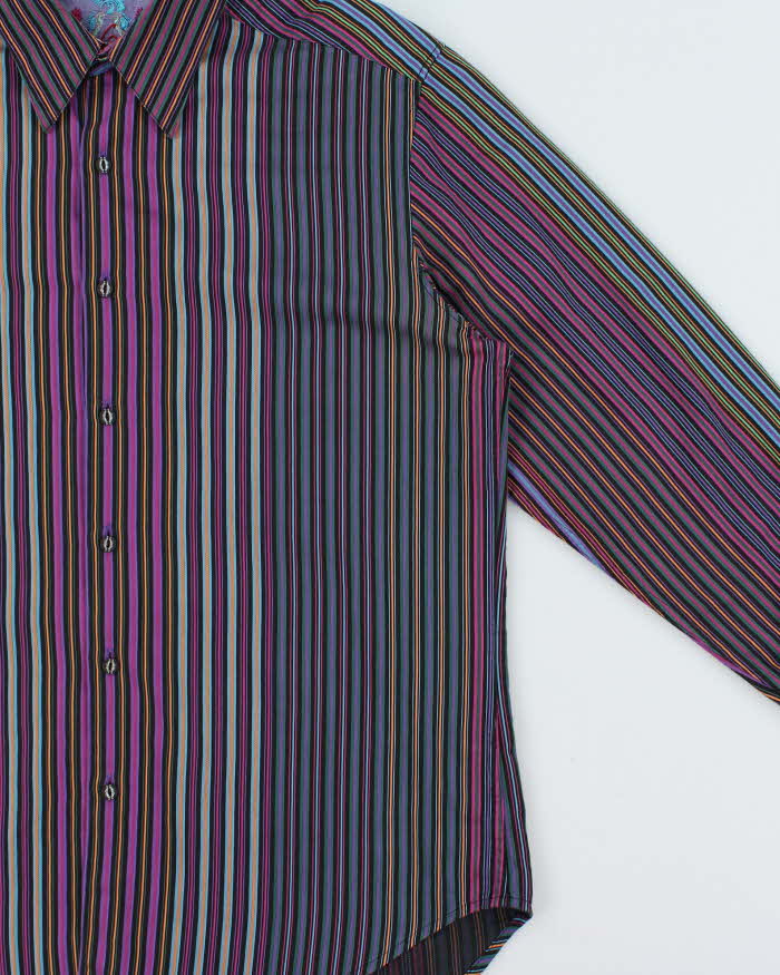 Vintage Y2K 00s Robert Graham Striped Long Sleeve Shirt - M