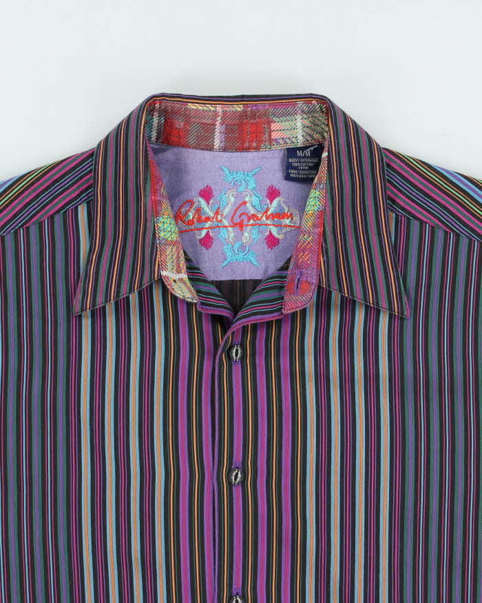 Vintage Y2K 00s Robert Graham Striped Long Sleeve Shirt - M