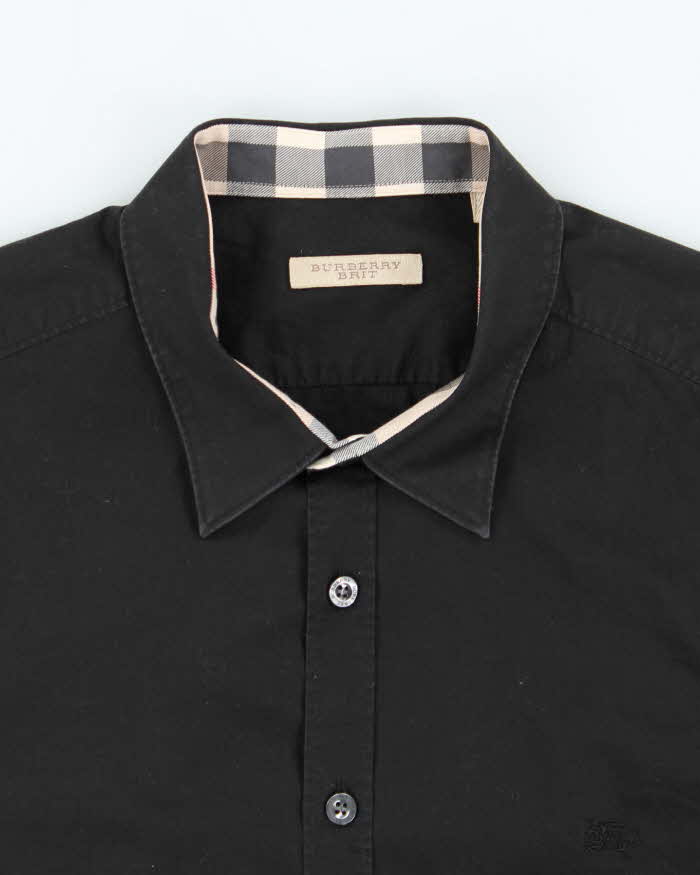 Vintage Y2K 00s Burberry Brit Fitted Long Sleeve Shirt - L