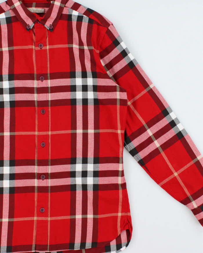 Vintage Y2K 00s Burberry Brit Novacheck Long Sleeve Flannel Shirt - M