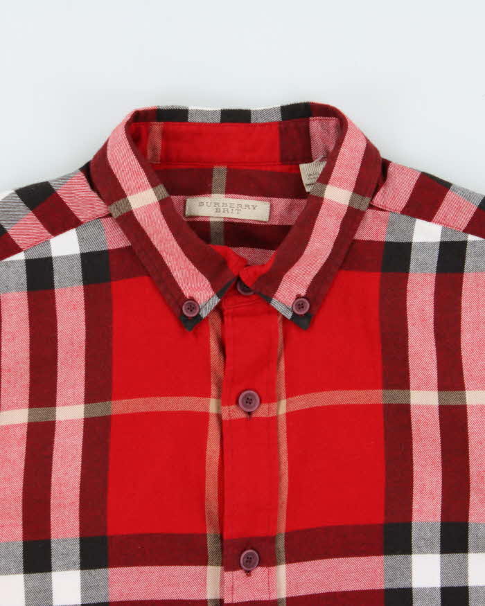 Vintage Y2K 00s Burberry Brit Novacheck Long Sleeve Flannel Shirt - M