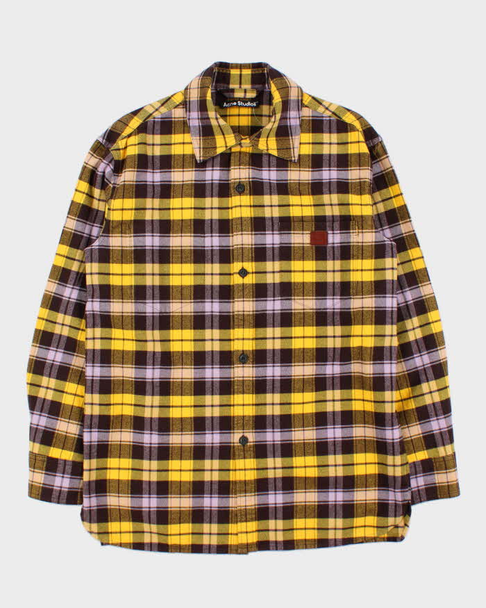 Vintage Acne Studios Face Heavyweight Long Sleeve Flannel Shirt - M