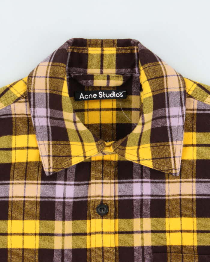 Vintage Acne Studios Face Heavyweight Long Sleeve Flannel Shirt - M