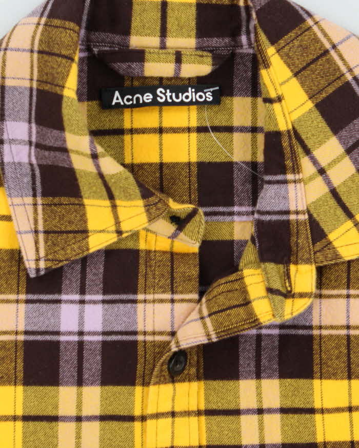 Vintage Acne Studios Face Heavyweight Long Sleeve Flannel Shirt - M